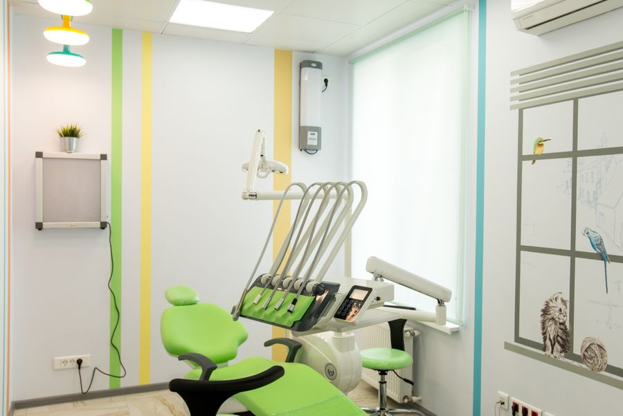 Dental chair in a treatment room